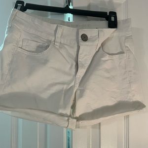White Denim Shorts